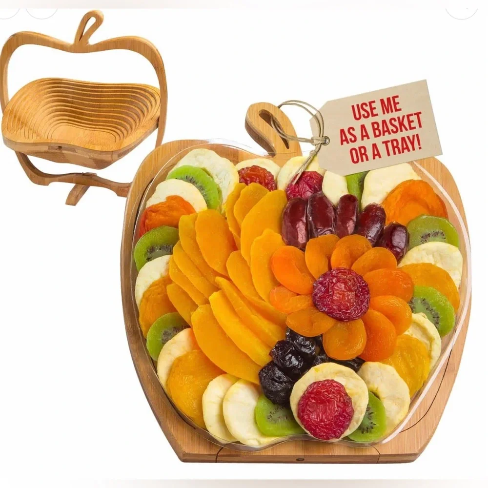 Bonnie & Pop Williams Sonoma Apple Wooden Collapsible Basket Tray Serving Dish